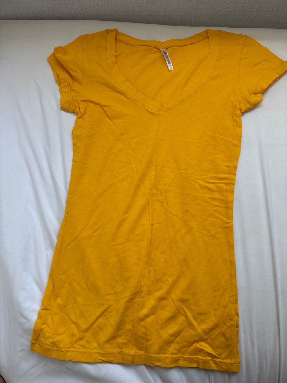 Mustard Yellow V-Neck Women's Tee